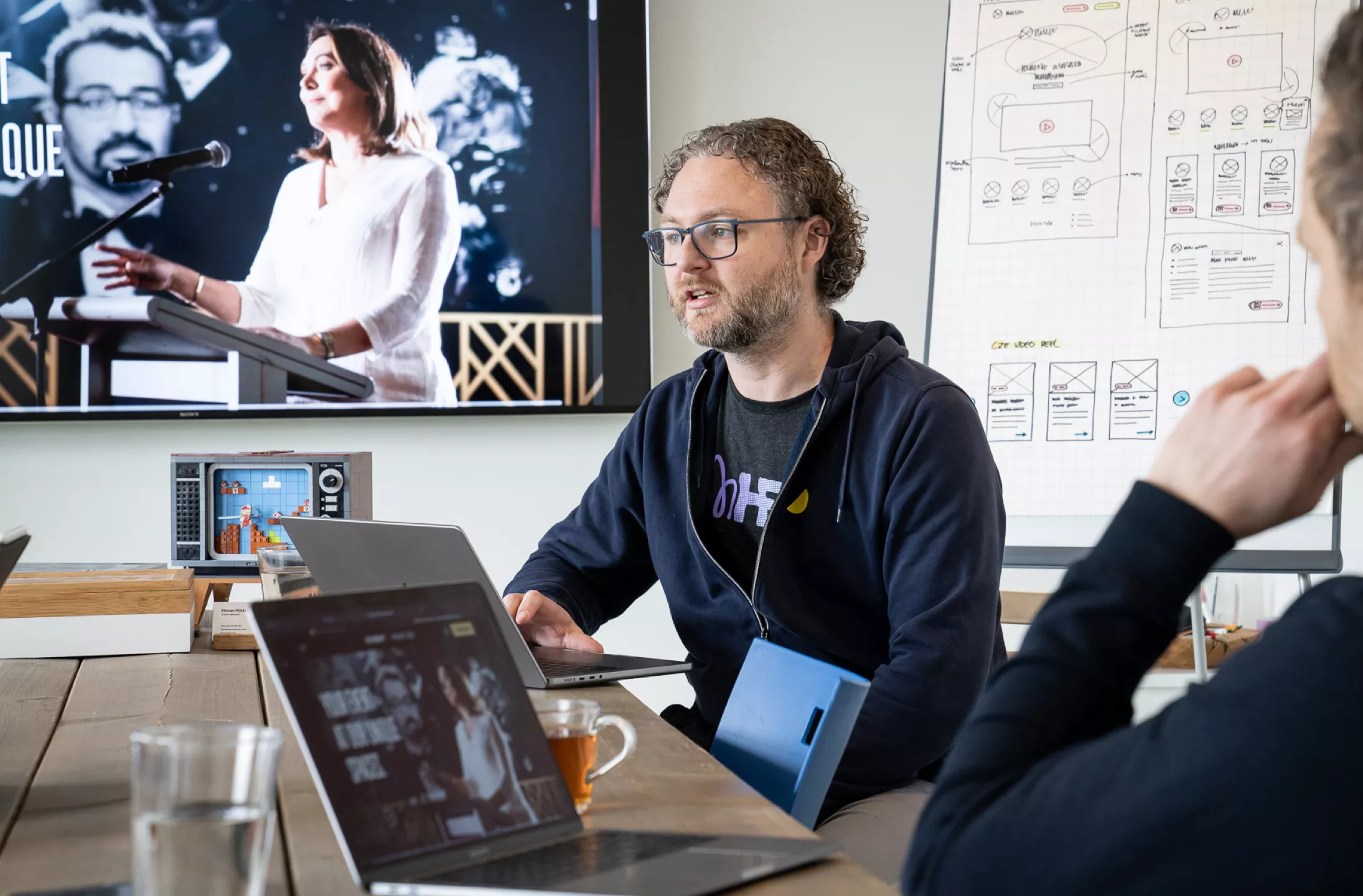 Ons presentatiebord voor wireframes