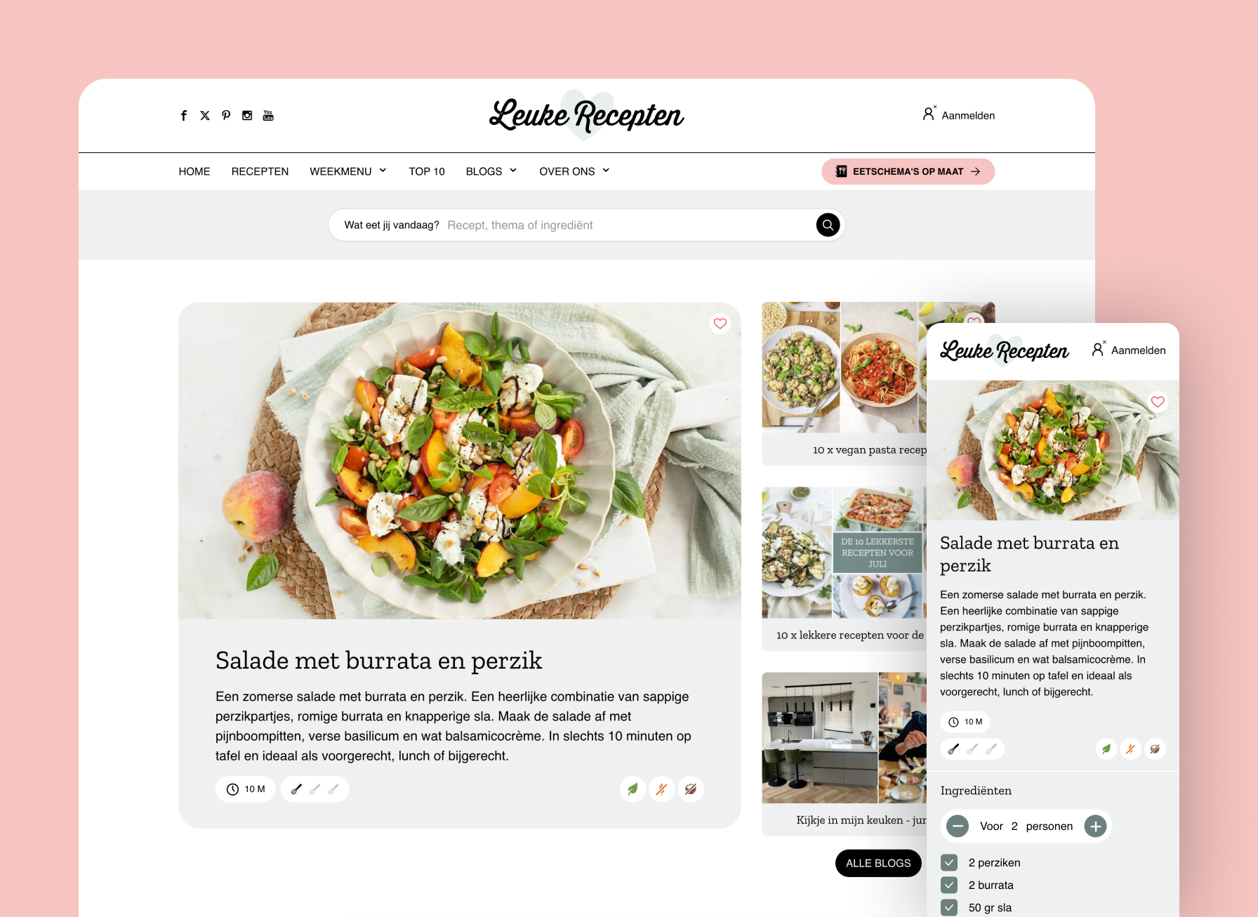 recepten detail pagina leuke recepten