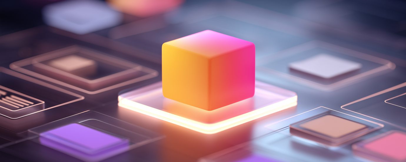 Eerste digitale bouwblok op een interface, symbool voor een MVP in opbouw.