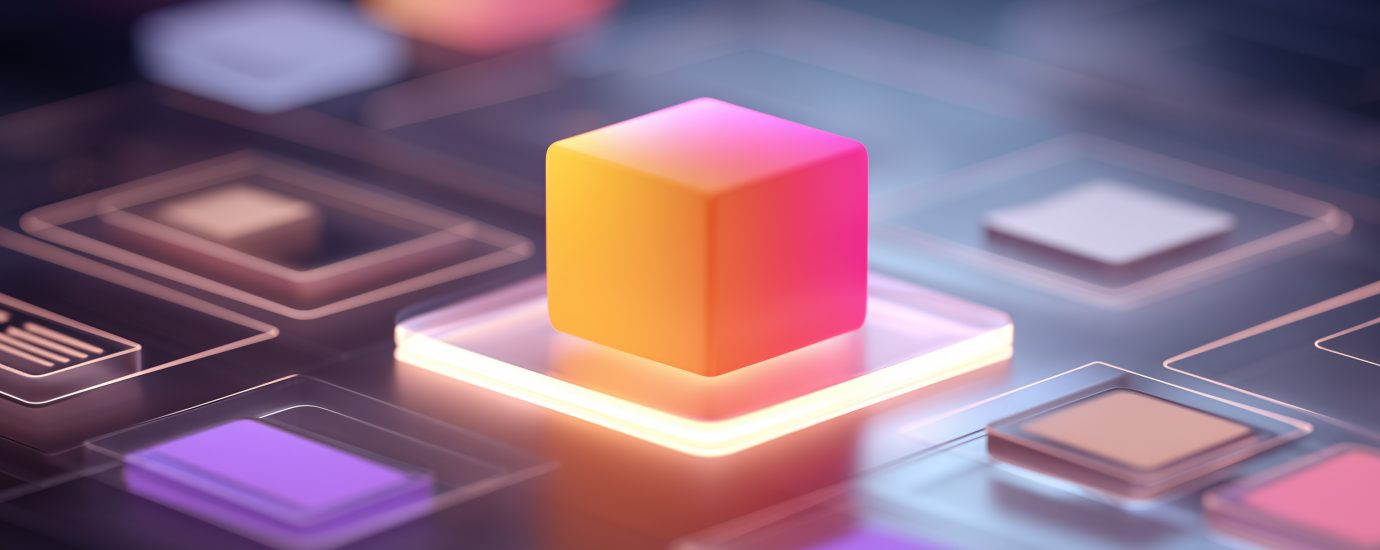 Eerste digitale bouwblok op een interface, symbool voor een MVP in opbouw.
