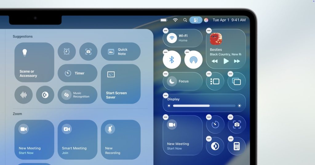 Macbook met Liquid glass van Apple