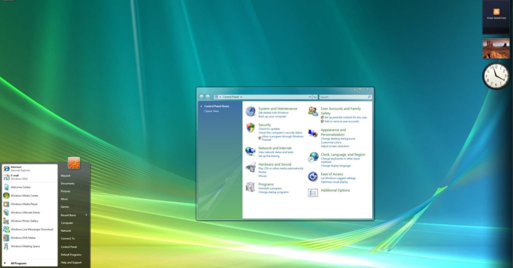Aero op Windows Vista